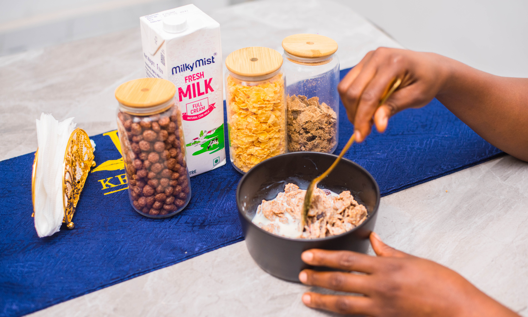 Complimentary Daily Breakfast Dining Setup